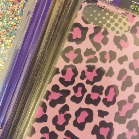 NWT TWO Apple iPhone 7 8 plus case cover PINK animal glitter leopard cheetah LOT - Picture 8 of 15